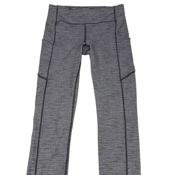 Lululemon Speed Up Tight 28" In Luon Variegated Knit Black Heathered Size 8 - Picture 6 of 10